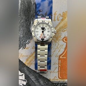 Men’s Luxury GMT Style Automatic Stainless Steel Watch “Explorer” Colorway 40mm